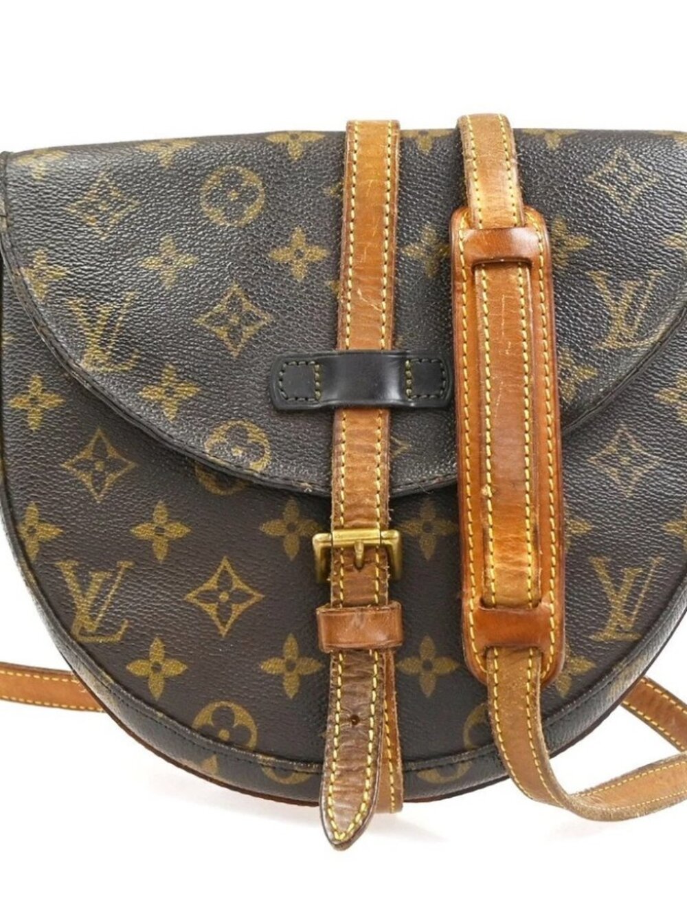 LOUIS VUITTONI Chantilly MM Shoulder Bag Monogram Leather Brown M51233 38YH987 - Picture 1 of 14